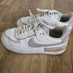 Nike Women's Air Force 1 Low Shadow White‎ Amethyst Ash Pink CI0919-113 Size 8.5